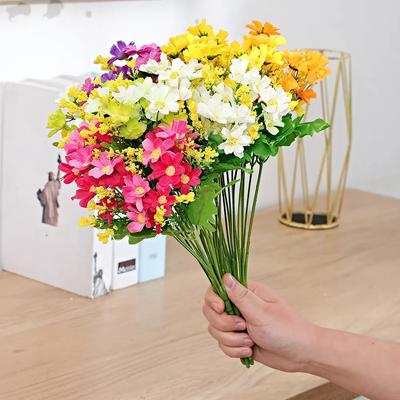Artificial Flowers Daisies UV Resistant Colorfast Plastic Plants Home Wedding Windows Outdoor Decor  DIY Artificial Flowers