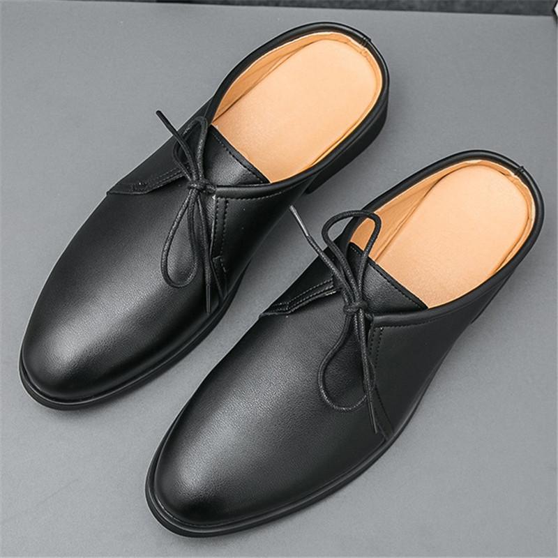 Modne Nowości Męskie Sznurowane Półkapcie Buty do Jazdy Męskie Casualowe Mule Mokasyny Oddychające Loafersy Zapatos Hombre
