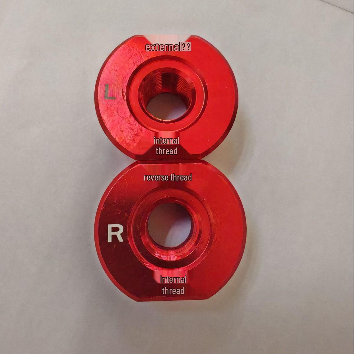 

LEGEND E-bike Aluminum Alloy Bottom Bracket, Headset, Pedal Adapter & Axle Hole Plug красный