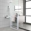 MDNG Freestanding Bathroom Towel Rack with Storage
