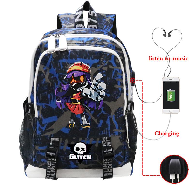 Murder Drones Peripheral Backpack USB Interface Cross-border Multifunctional Leisure Student School Bag