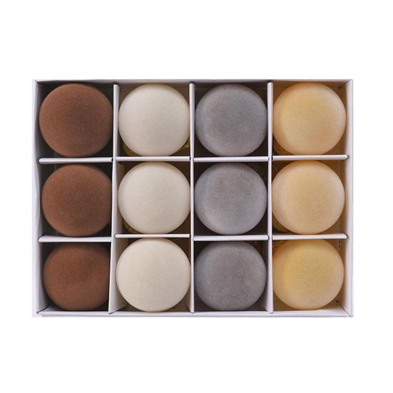 12Pcs 2.4 Inches Velvet Christmas Ball Ornaments Flocked Shatterproof Decorative Balls