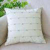 Line Linen Pillow/Cushion Covers European with Tassels Throw Pillow Sham 18x18 Home Decor Square Decorative for Couch Kids Bed