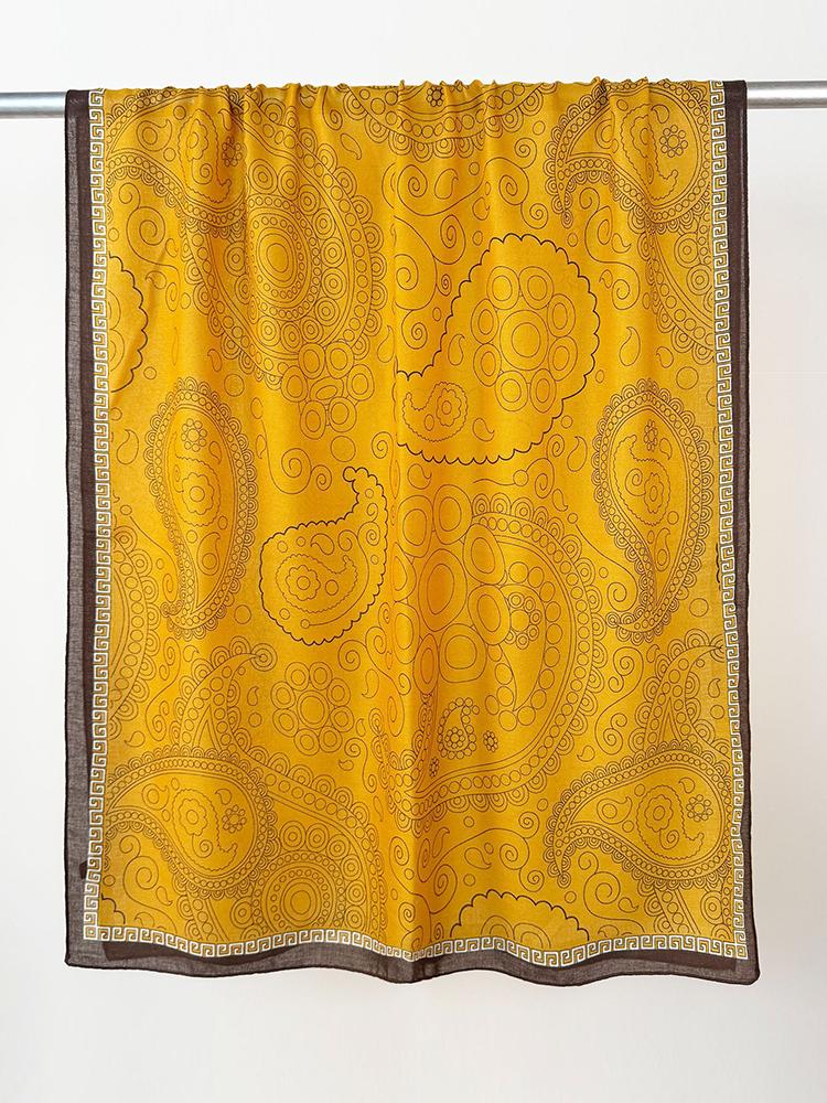 Elegant Women Retro Silk Scarf Print Wrap Shawl Lady Bandanas Hijab Boho Long Scarve Pareo Headscarf Formal Occasion Fashion New