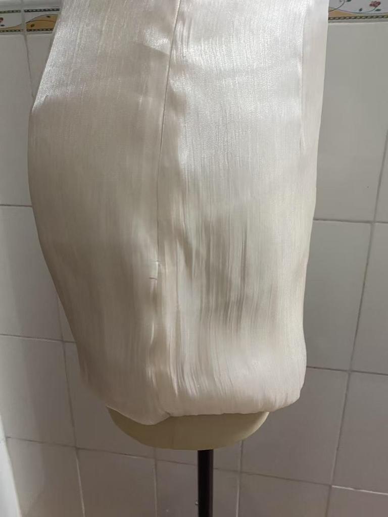 Conjunto de dos piezas de falda corta con volantes y manga abullonada estilo francés, vestido corto