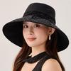 Dot Diamond Bow Hat Women's Foldable Sun Hat UV Protection Fisherman Hat