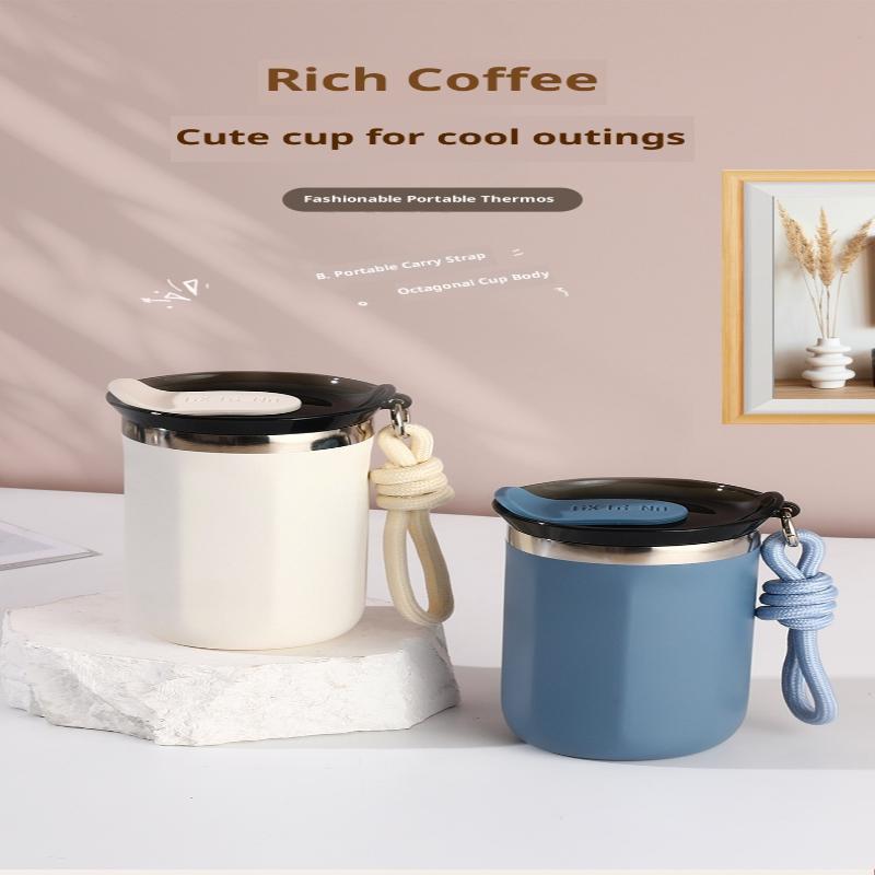 350/500Ml Stainless Steel Coffee Mug Insulated Water Cup Portable Double Wall Vacuum Flask Leak-Proof With Lid Travel Coffee Cup