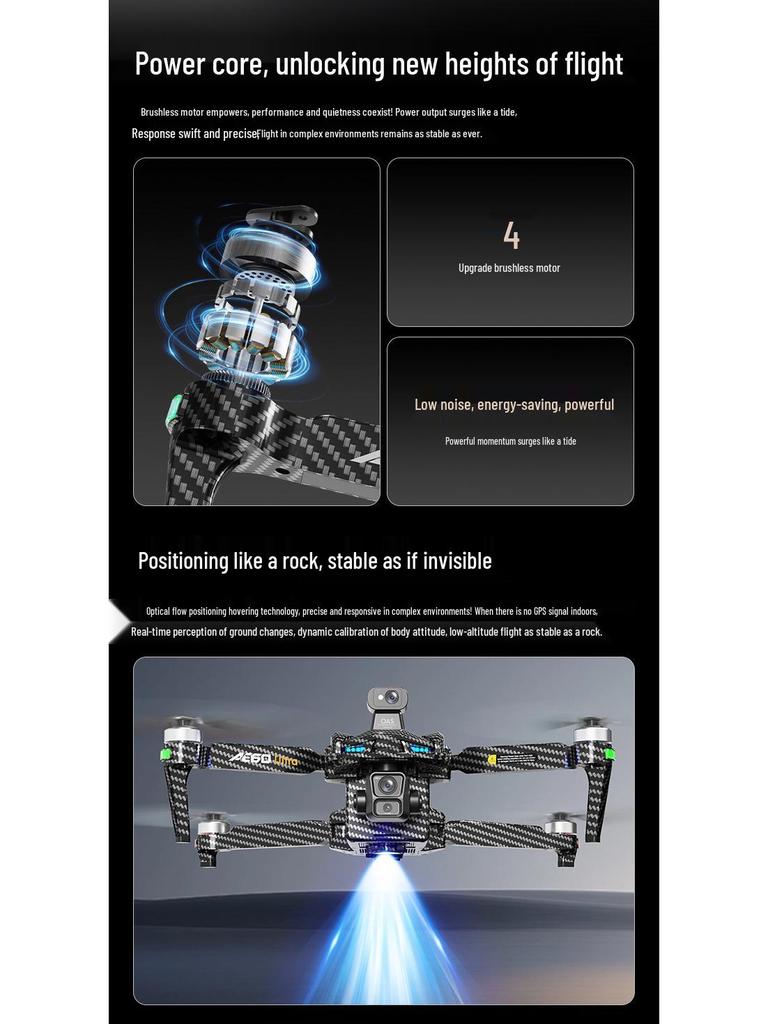 Shangheng AE60 Drone: GPS Three-Axis Gimbal, HD Digital Image Transmission, Remote Control.