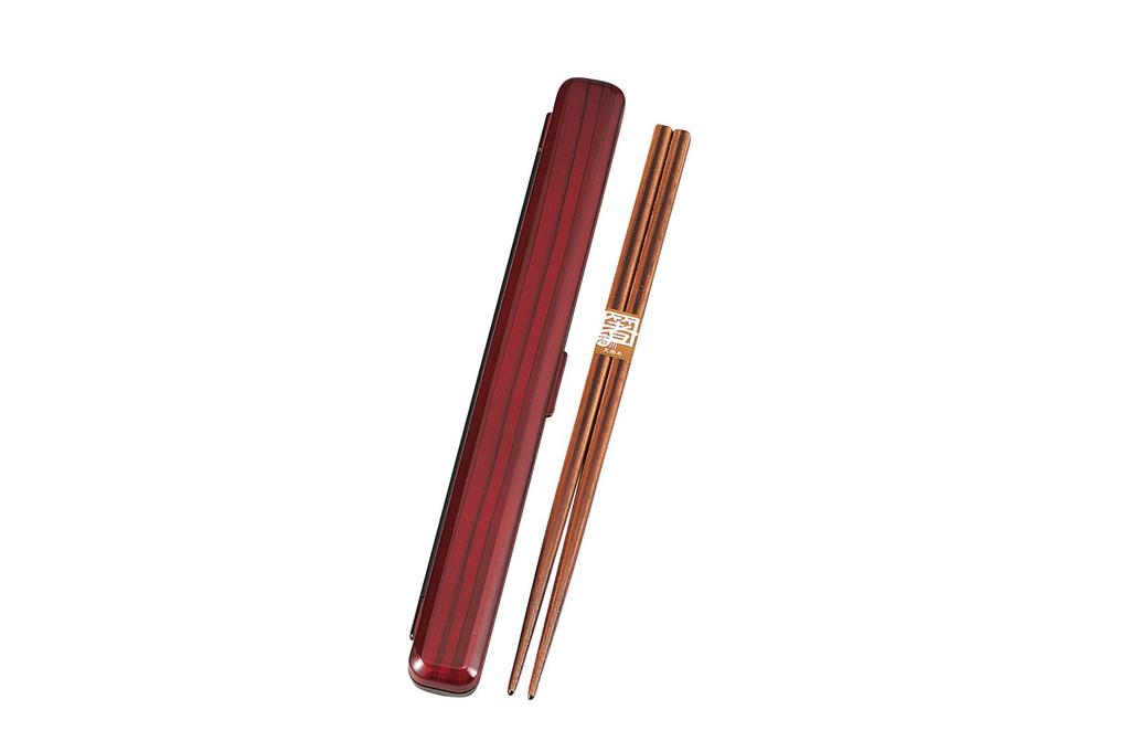 HAKOYA Chopstick Case Zelkova Wood 53315 23.0 Set, Grain,