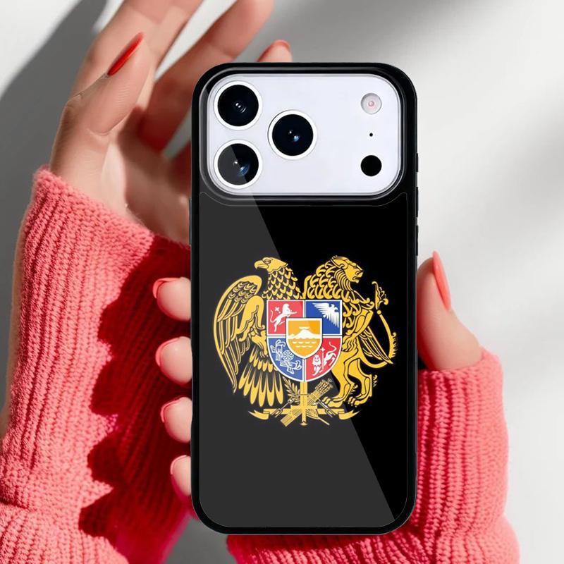 Armenisches Wappen Flagge Handyhülle für iPhone 17 16 15 14 13 Pro Max Rückabdeckung für 12 11 Pro Hülle