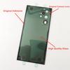 Matte Glass For Samsung Galaxy S22 Ultra 5G Battery Cover Rear Lid Back Door Housing  +  Camera Lens Glue Adhesive