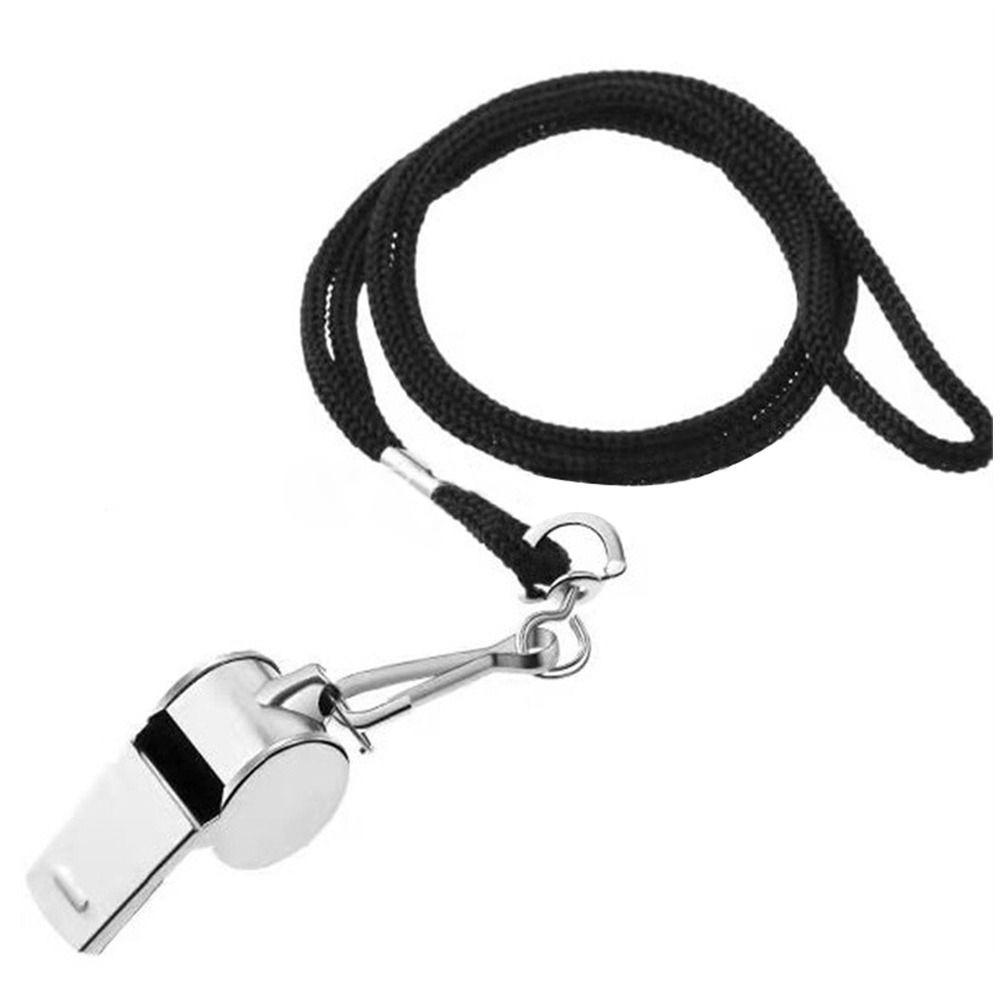 

With Rope Referee Sport Rugby Whistle Stainless Steel Football Basketball Cheerleaders Cheer with rope
