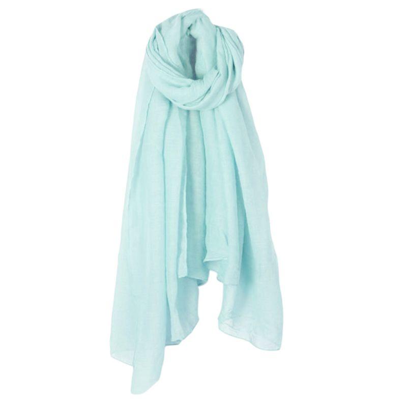 Fashion New 16 Colors Women Long Scarf Wrap Scarves Vintage Cotton Linen Large Shawl Hijab Elegant Solid Black Red White