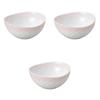 Set of 3 Pink Blown Oval Small Bowls x x Reinforced Porcelain Small Bowls by Setomonohonpo [10.8 10.6 5.3 cm]