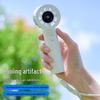 Compact High-Speed Handheld Electric Fan with Digital Display & Long Battery Life - Customizable Gift with Strong Wind Power for Outdoor Use