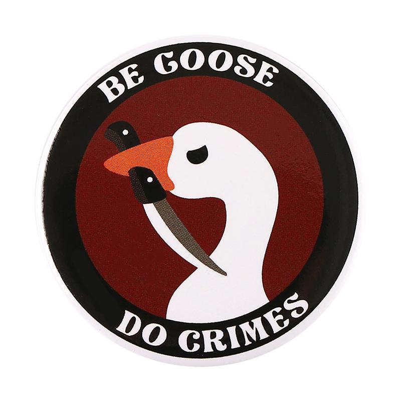 Tinplate Soft Button Pin Anime Fun Animal Goose Frog Cat Alien Cherry Brooch for Hat Bag Creative Jewelry Gift Lapel Badge 2025