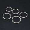100 Pieces/Set Simple Unisex for Key Holder Metal Round Flat Keyring 25/28/30/35
