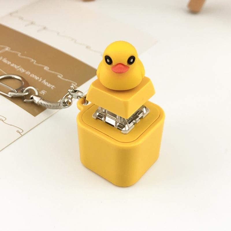 Duck Fidgety Toy Quacking Fidgety Toy Rechargeable Duck Key Chain Stress Relief Sensory Game Squeaky Home Decoration
