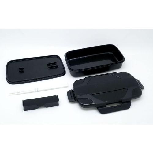 OSK Men's Lockfort Bento Box, 850ml, with Cooler Bag, 4-Point Lock for Secure Airtight Sealing, Dividers, No Gaskets for Easy Cleaning, Silver Ion, Ma