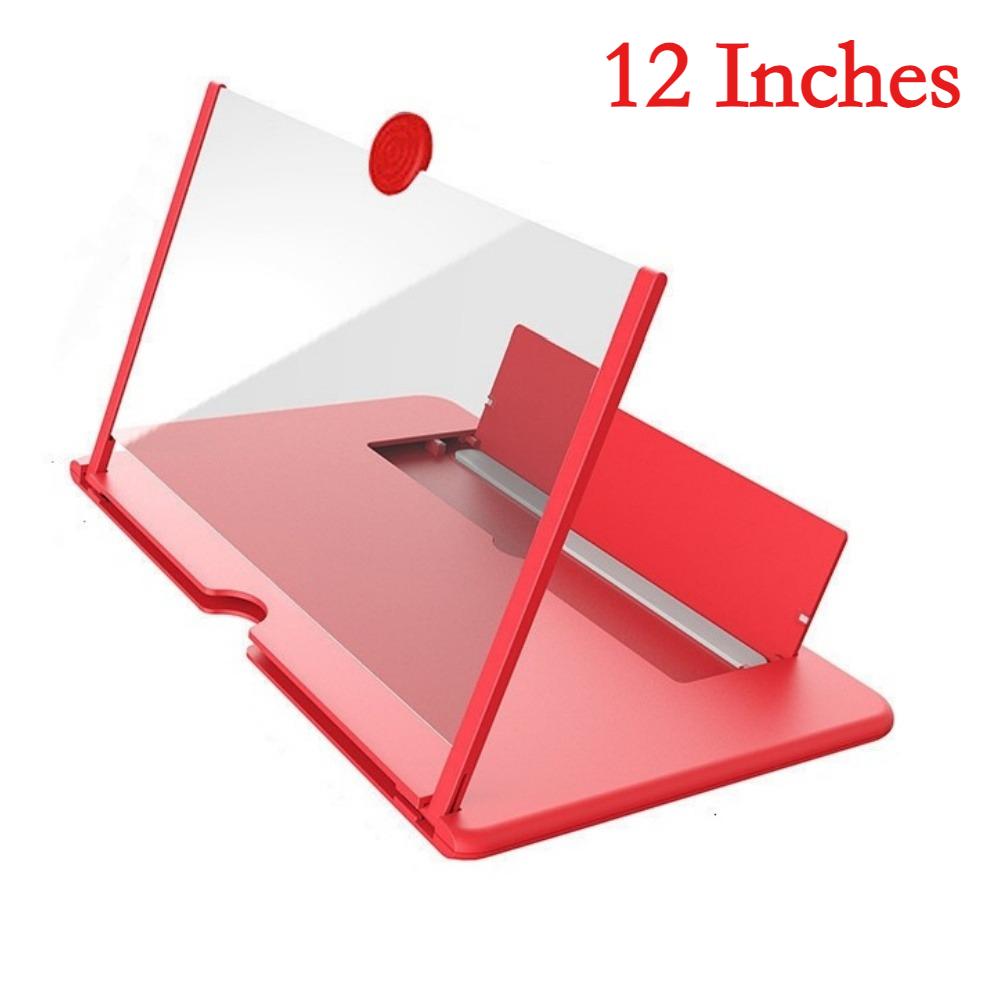 10/12 inch Folding Cell Phone Screen Magnifier Enlarged Mobile Phone Screen Magnifying HD Video Amplifier Stand Watch TV Drama