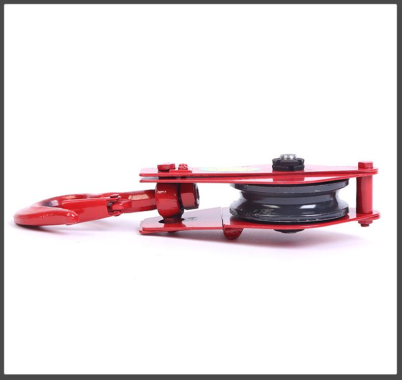 National Standard Heavy-duty Steel Wire Rope Lifting Pulley with Open Hook - 0.5t, 1t, 3t Capacity