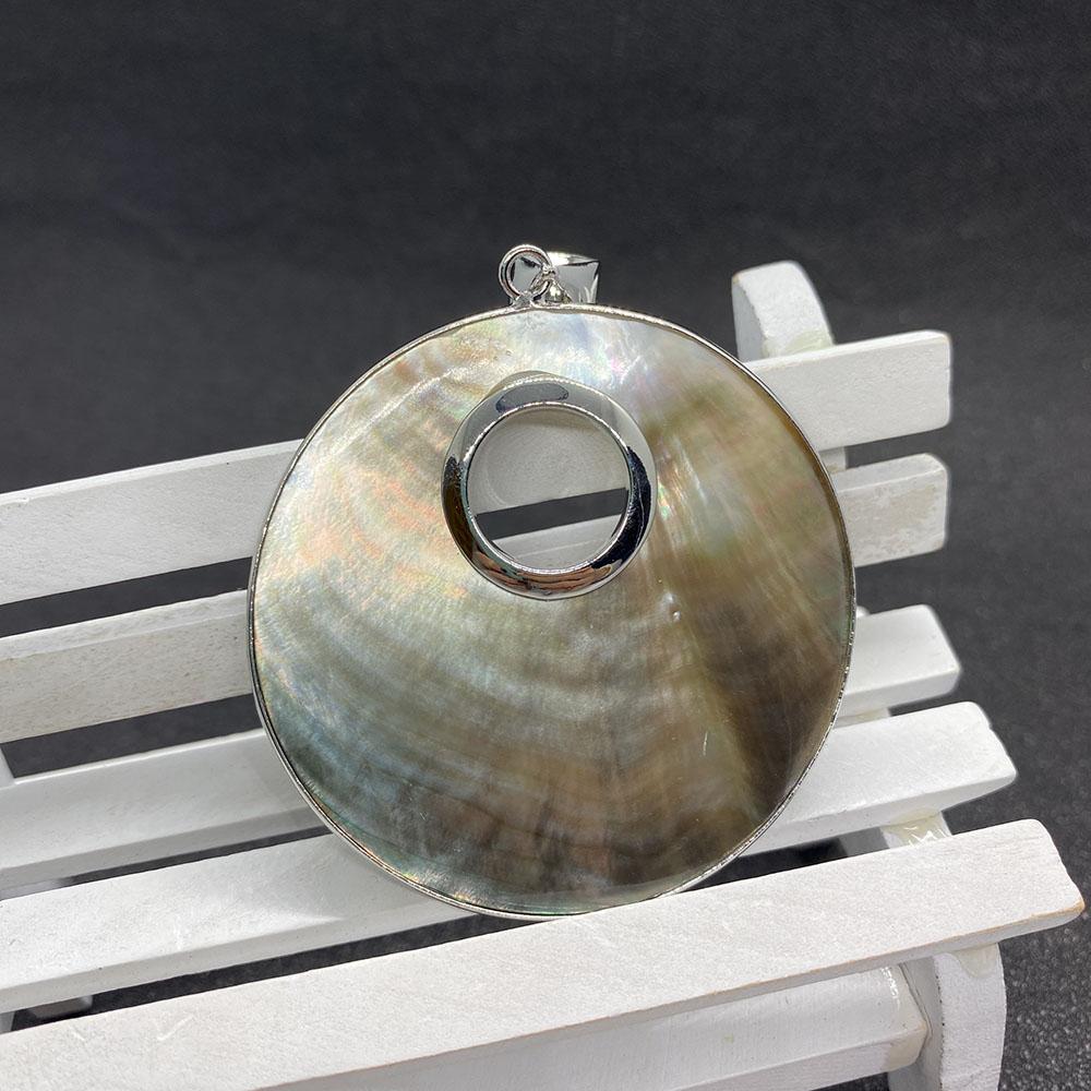 Exquisite Natural Shell Pendant Round High-end Specification 79x83mm, Can Be Used As DIY Necklace Bracelet Jewelry Fashion