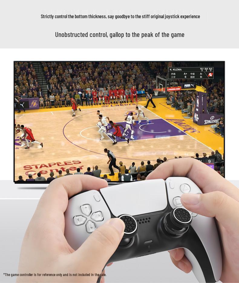 Anti-Slip Silicone Thumbstick Cap with Cracked Texture for PS4/PS5 Game Controller
