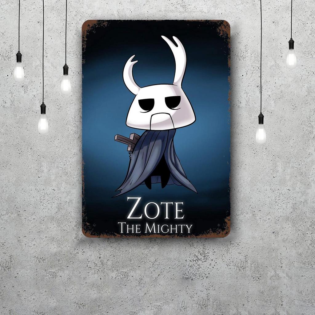 Hollow Knight Decor Poster Vintage Tin Sign Metal Sign Decorative Plaque for Pub Bar Man Cave Club Wall Decoration