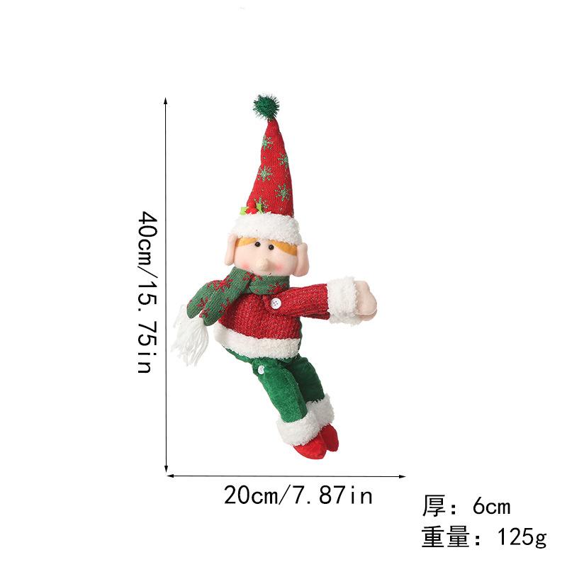 

Christmas cartoon decorative doll, curtain clasp knit, Santa Claus, window ornaments, holiday decorations 40cm*20cm*6cm