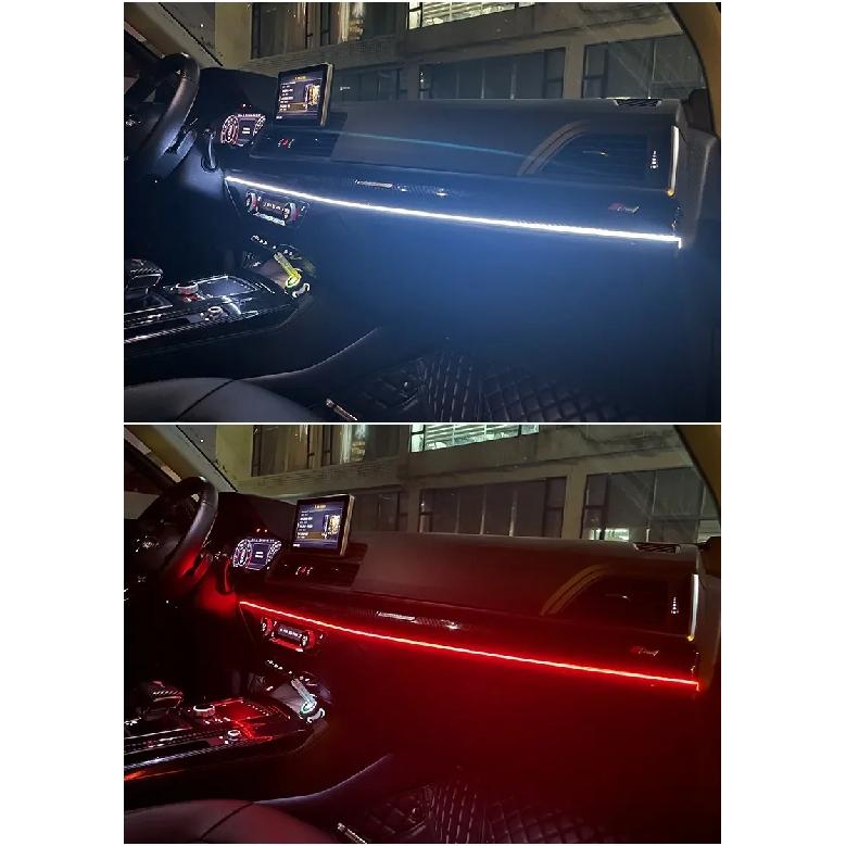 Colorful LED Car Interior Hidden App Remote Control Atmosphere Lamp USB Car Ambient Light Acrylic Strips Dashboard Lights RGB