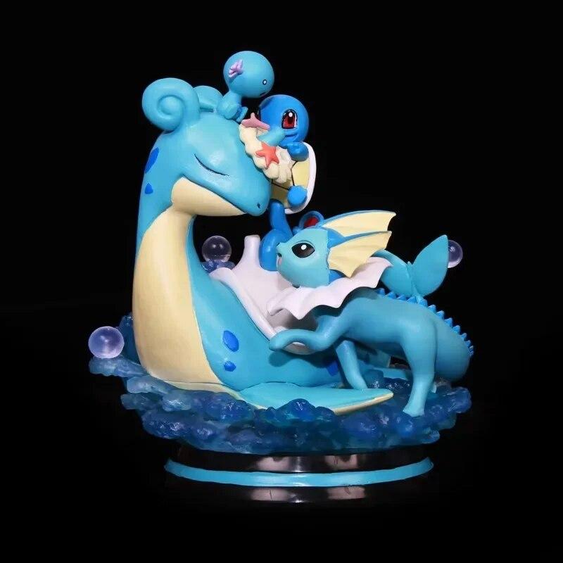 Mew Mewtwo Lapras Squirtle Can Emit Light Scene Anime Figure Model Doll 16cm Decorative Gifts Collected Toy