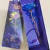 24K Gold Rose with Gift Box: Luminous Single Gold Foil Gilded Rose for Chinese Valentine's Day