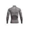 Under Armour Solid Color Mock Neck Fitted Long Sleeve T-Shirt Men Tops 1366072-020