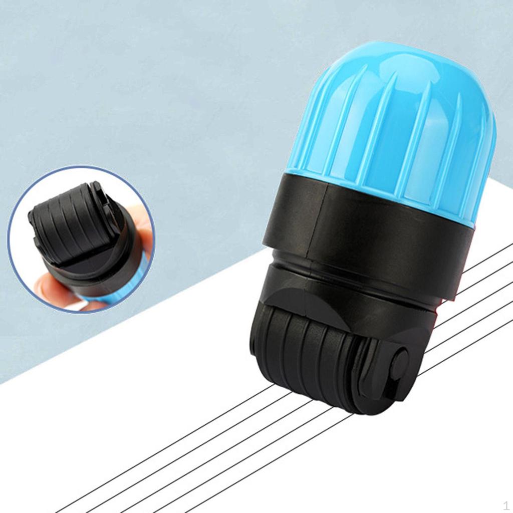 Pięcioliniowy stempel rolkowy do notacji muzycznej dla podróżującego pianisty