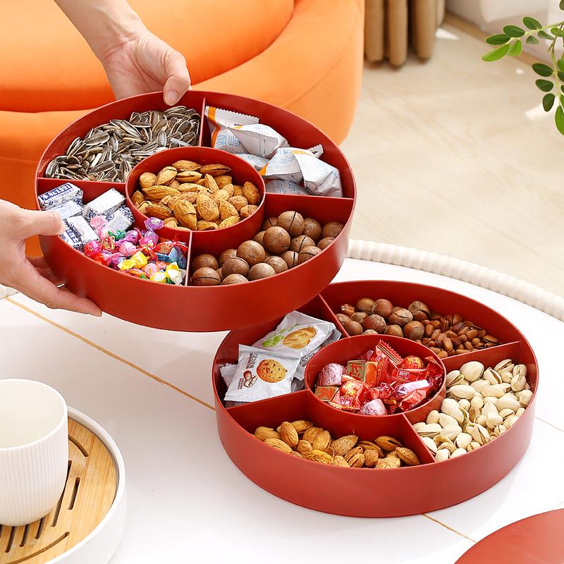 2022 Candy Dish: Elegant Snack Tray for Living Room & Coffee Table, Perfect for New Year, Housewarming, or Displaying Fruits and Dried Snacks.