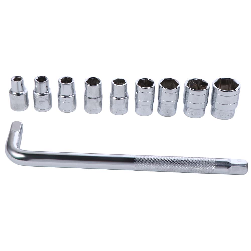 10pcs Hex Key Hexagon Wrench Socket Set Lug Nut Wrench Socket Spanner Tool  Motorcycle Repair