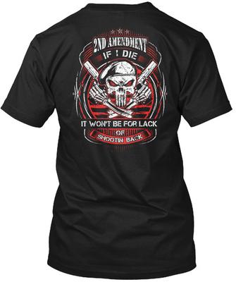 Schießrückseite T-Shirt Hergestellt in den USA Größe S bis 5XL Unisex T-Shirt