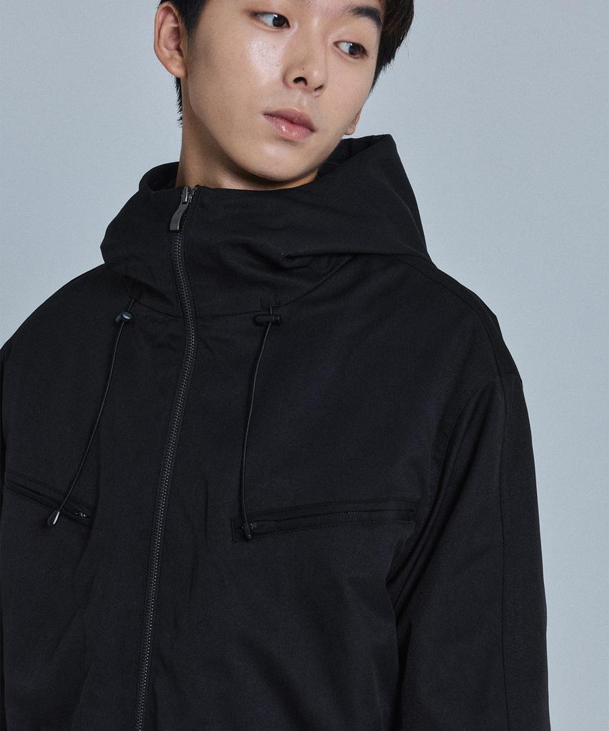 NODE LABS Dev:12 2Way Rivet Hooded Jacket_Black