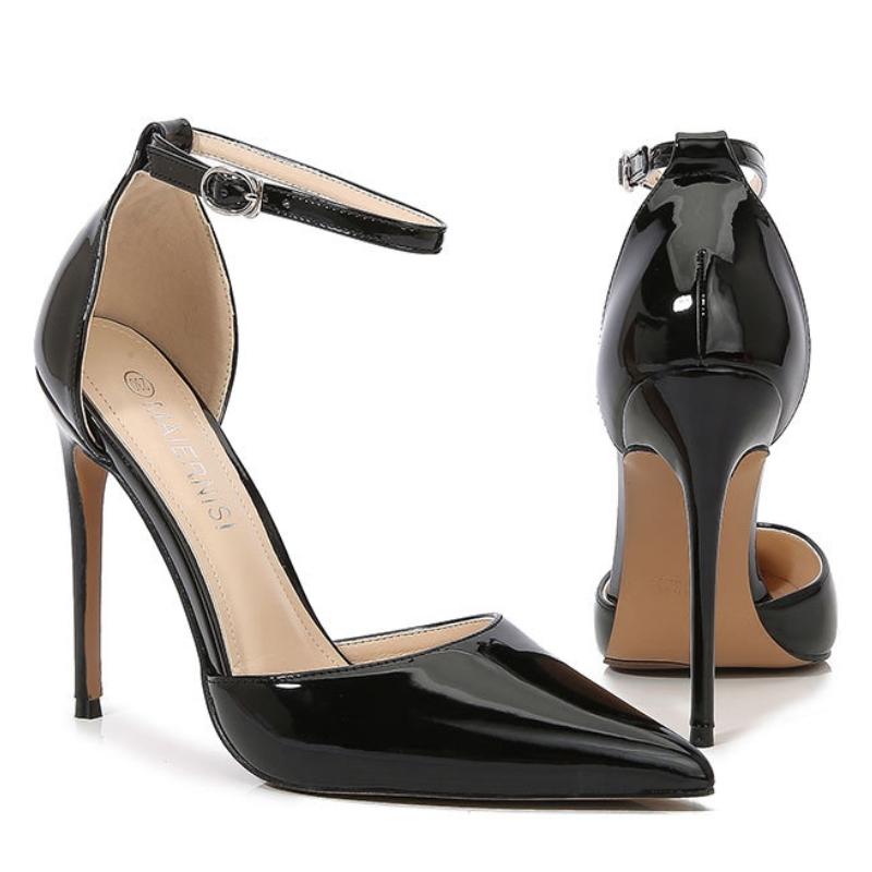High Heels Pumps Fashion Red Black Heel D'Orsay Women Sandal Large Size 45 48 Spring Summer Office Party Shoes Female Hey Si Mey
