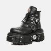 Fashion Brand Fashion Women's Platform Couple Ankle Boots men Retro Punk Style High Heels Metal Decoration Design Y2k Gothic Shoes