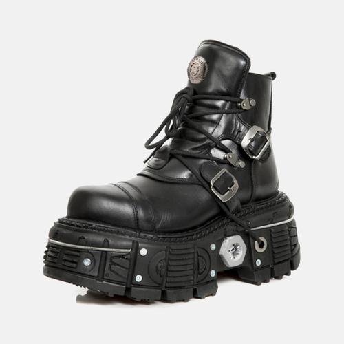 Fashion Brand Fashion Women's Platform Couple Ankle Boots men Retro Punk Style High Heels Metal Decoration Design Y2k Gothic Shoes