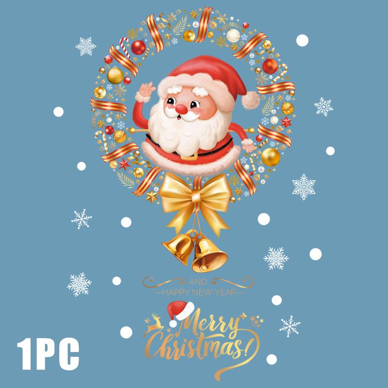 Christmas Window Decals Static Cling Santa Claus Snowflake Stickers for Glass Decor Store Display Festive Designs