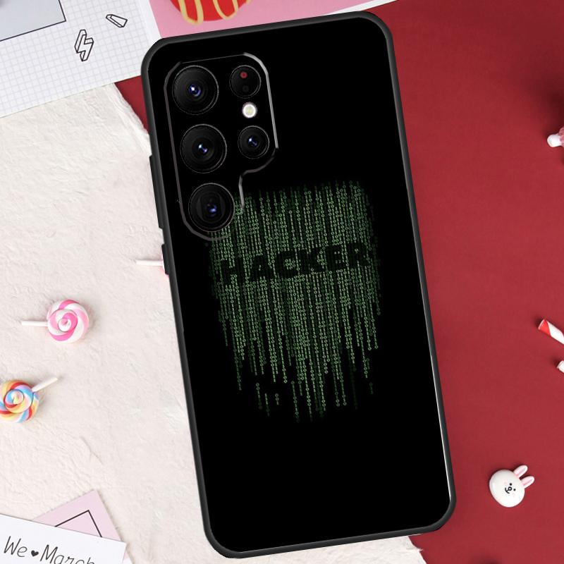 

Hacker Binary Matrix Rain Case For Samsung Galaxy S21 S22 S23 S24 S25 S26 Ultra S10 S25 Plus S25 FE S20 FE Cover Shell Galaxy S22Ultra