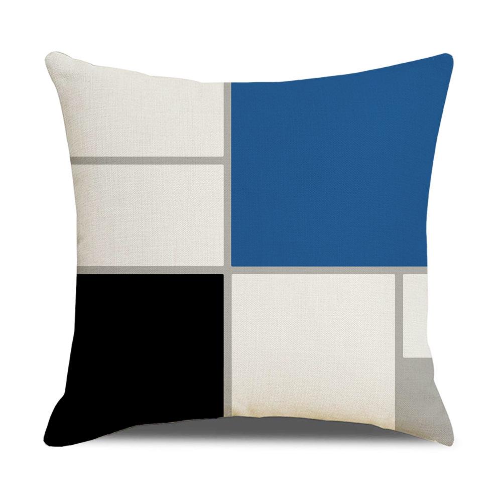 Modern Simple Nordic Ins Style Linen Pillow Case Sofa Pillow Case Home Supplies Contrast Color Pillow Case