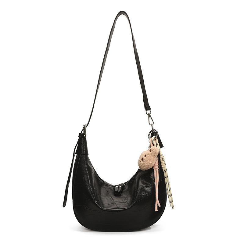 Simple casual shoulder bag, high-end commuter bag, women's summer new versatile messenger dumpling bag