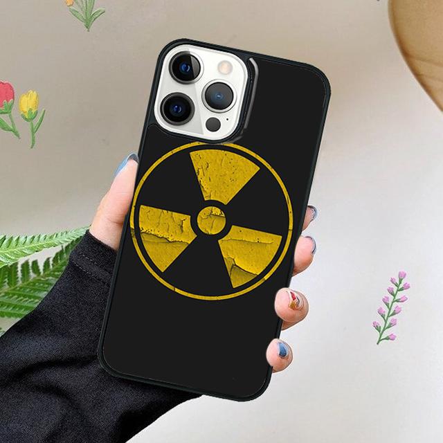 Nuclear Radiation Warning Sign Phone Case For iPhone 17 Air 15 16 11 12 13 14 Pro Max Cover For iPhone 17 Air Max Plus Fundas