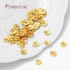 6mm 18K Gold Plated Round Spacer Beads For Jewelry Making,Brass Arcuate Embossing Beads Separators,Bead DIY Bracelet Accessories