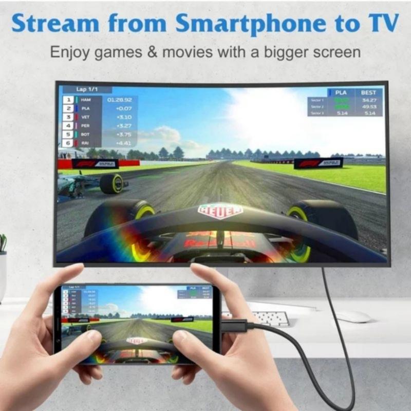 Type C to Interface  Adapters 4K  1.8M Cord Type C to Interface  Converter for Phone Tablet Laptop Projectors Support Mirror Displays