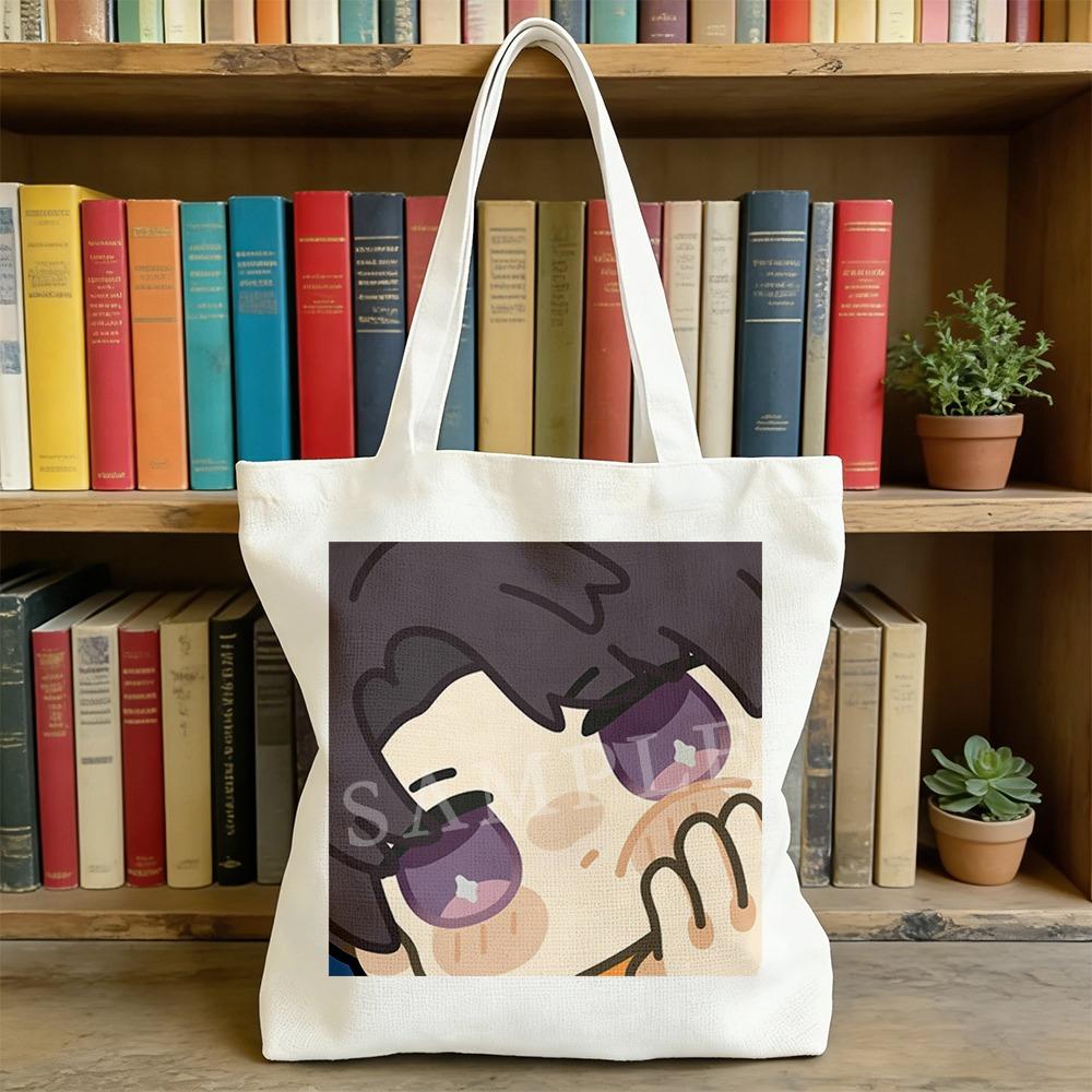 

35x40CM Love and Deepspace Cartoon Face Canvas Bag Sylus Rafayel Zayne Xavier Caleb Anime Cosplay Collect Storage Bag Fans Gift