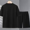 Plus Size 4XL-11XL Oversized Shorts Sets Summer T-shirt Vintage Clothes Men's 2 Pieces Set